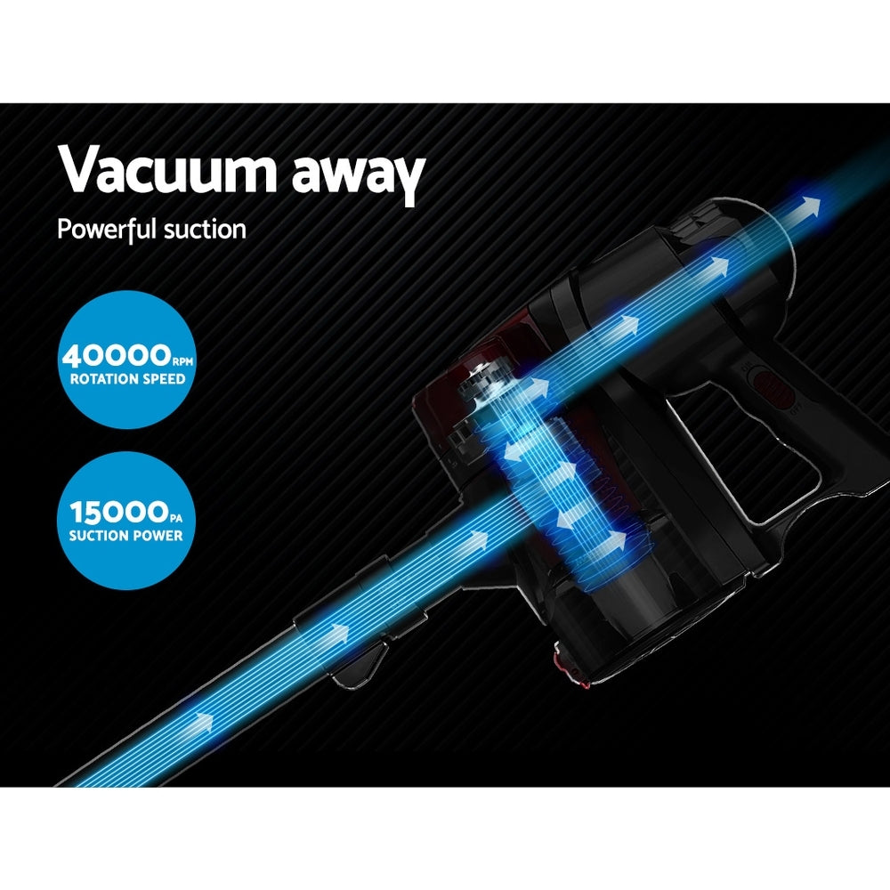 Devanti Stick Vacuum Cleaner Handheld Corded 450W (Red)