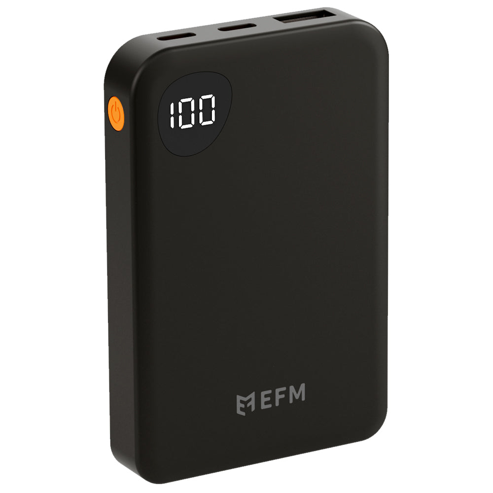 EFM 5,000mAh Essential Power Bank with Digital Display (Black)