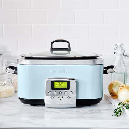 GreenPan Elite Blue Haze Electric Slow Cooker 230V 2200W Home Kitchen Cookware