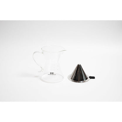 Coffee Culture 400ml Pour Over Coffee Maker Dripper Glass Jug with Filter/Handle