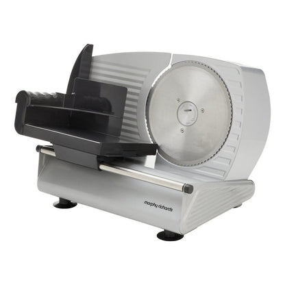 Morphy Richards 200W Electric Food Slicer 190mm Serrated Stainless Steel Blade