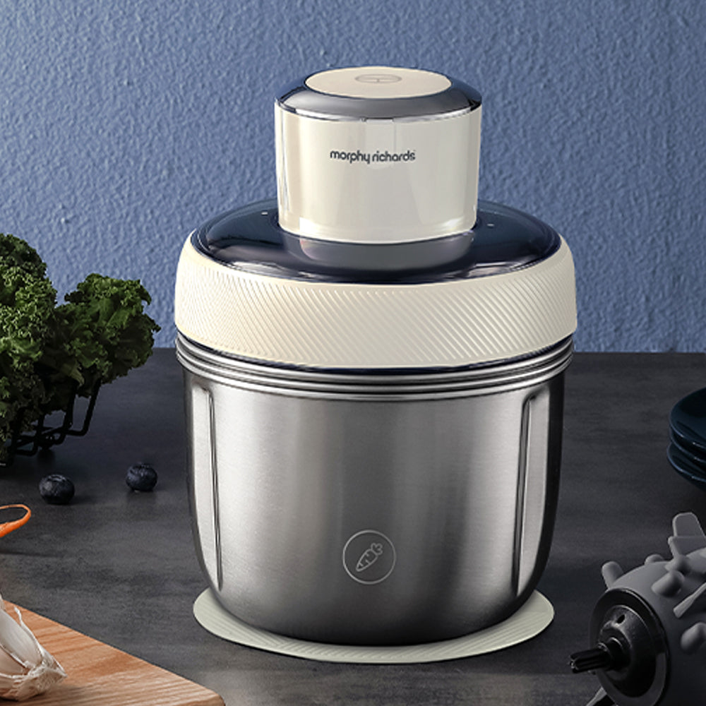 Morphy Richards Stainless Steel Electric Kitchen Cooking Chopper (White)
