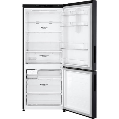 LG GB-455BLE 420L Bottom Mount Fridge (Black)