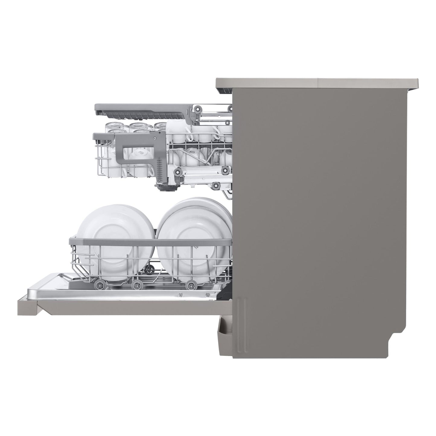 LG XD4B15PS QuadWash 15-Place Setting Freestanding Dishwasher (Platinum Steel)