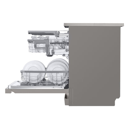 LG XD4B15PS QuadWash 15-Place Setting Freestanding Dishwasher (Platinum Steel)