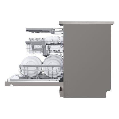 LG XD4B15PS QuadWash 15-Place Setting Freestanding Dishwasher (Platinum Steel)