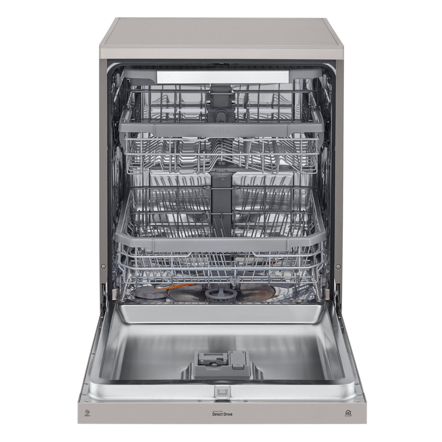 LG XD4B15PS QuadWash 15-Place Setting Freestanding Dishwasher (Platinum Steel)