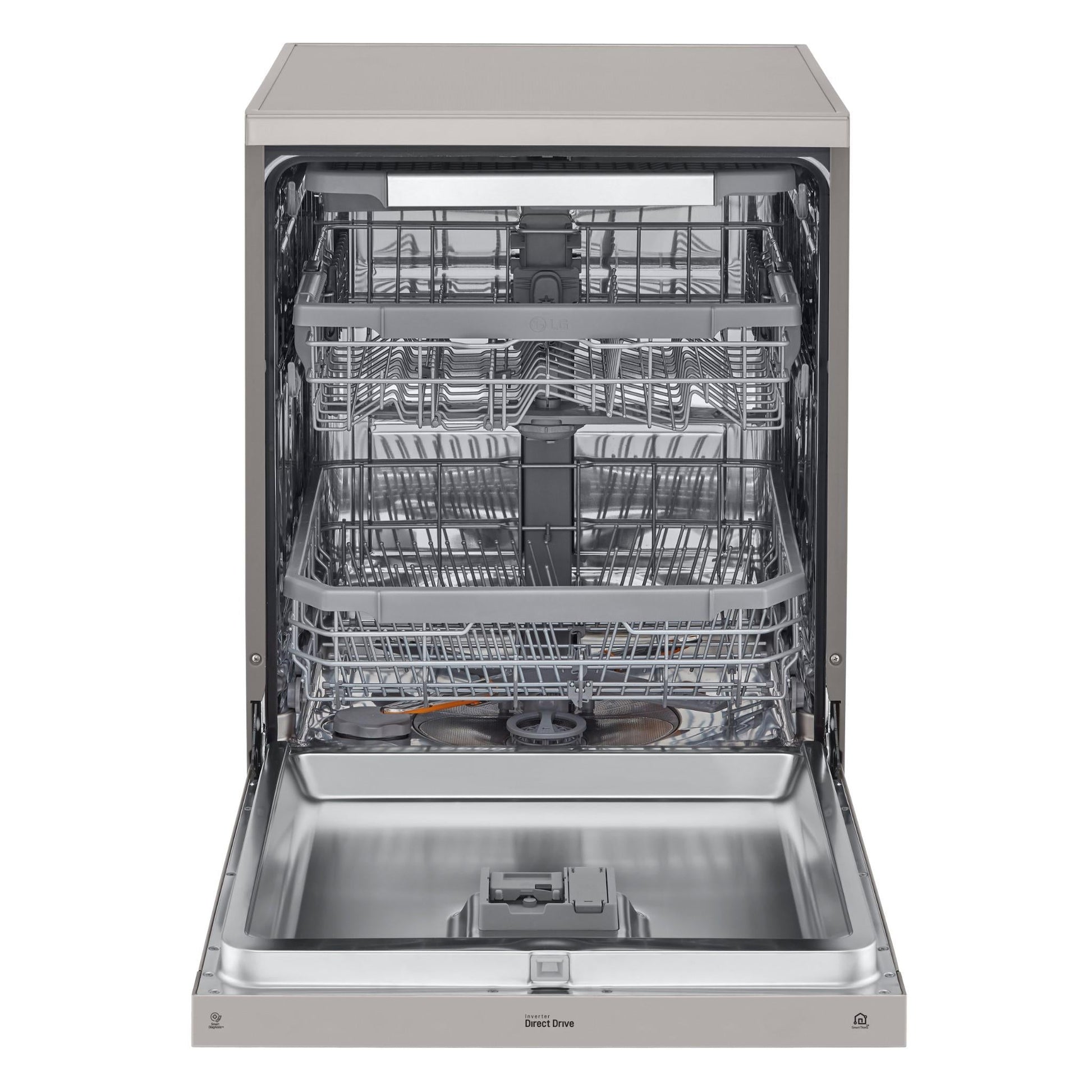 LG XD4B15PS QuadWash 15-Place Setting Freestanding Dishwasher (Platinum Steel)