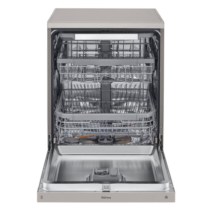 LG XD4B15PS QuadWash 15-Place Setting Freestanding Dishwasher (Platinum Steel)