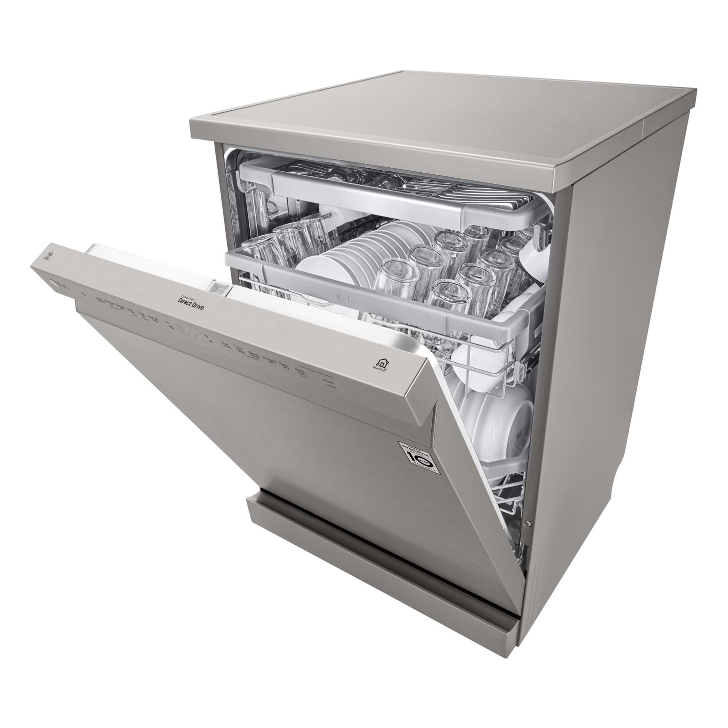 LG XD4B15PS QuadWash 15-Place Setting Freestanding Dishwasher (Platinum Steel)