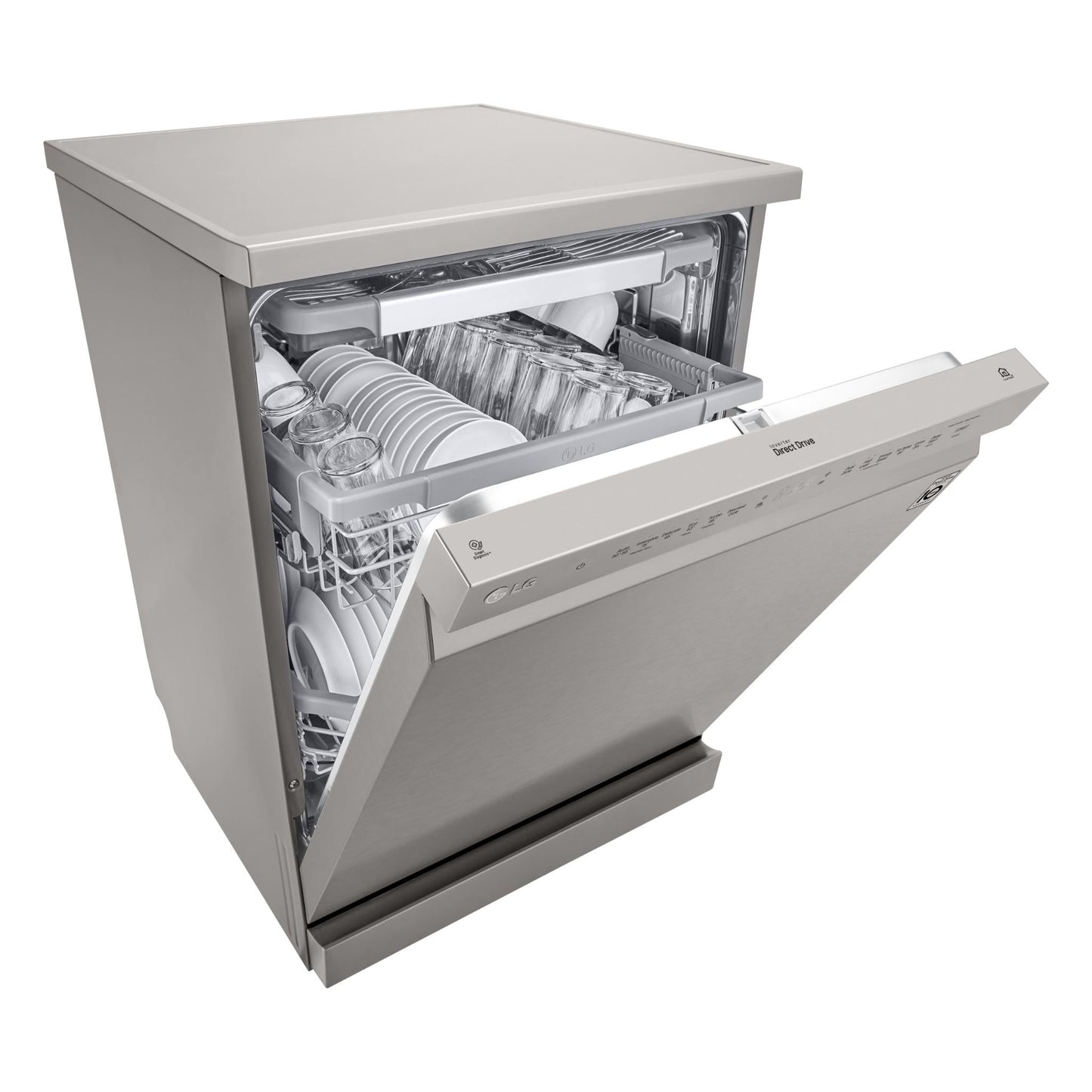 LG XD4B15PS QuadWash 15-Place Setting Freestanding Dishwasher (Platinum Steel)