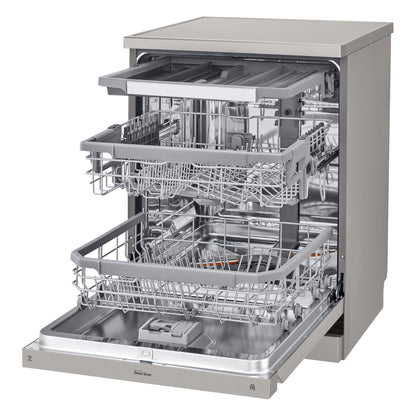 LG XD4B15PS QuadWash 15-Place Setting Freestanding Dishwasher (Platinum Steel)