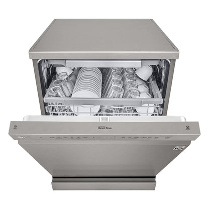 LG XD4B15PS QuadWash 15-Place Setting Freestanding Dishwasher (Platinum Steel)