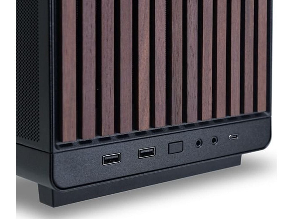 Lian Li DAN A3-mATX Micro Form Factor Micro-ATX Case - Black (Wood Edition)