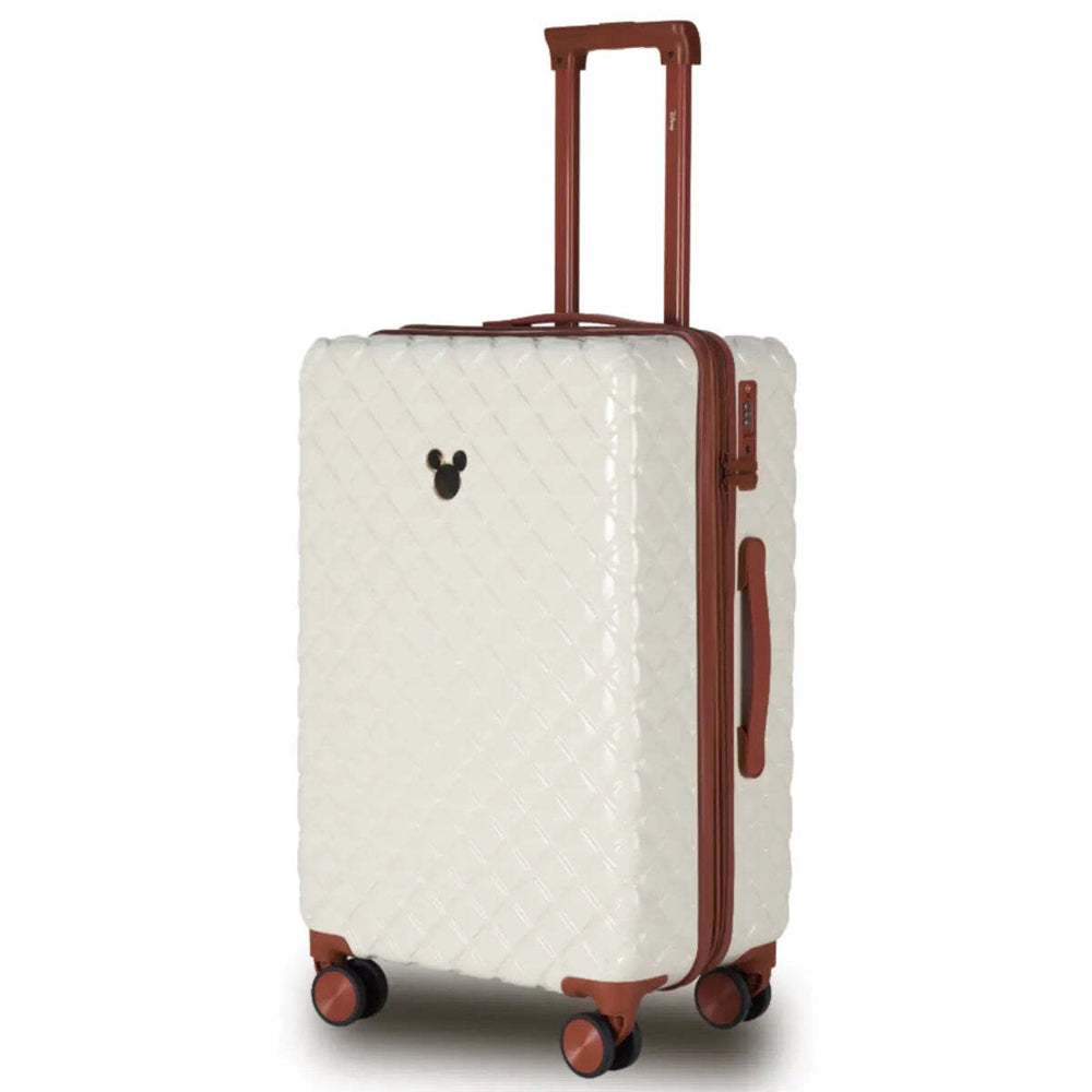 Disney Mickey 66 cm 4-Wheel Spinner Suitcase - Ivory / Tan