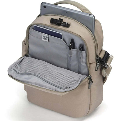 Pacsafe V Tour Anti-Theft RFID Blocking Tablet Fit Crossbody Bag Beige