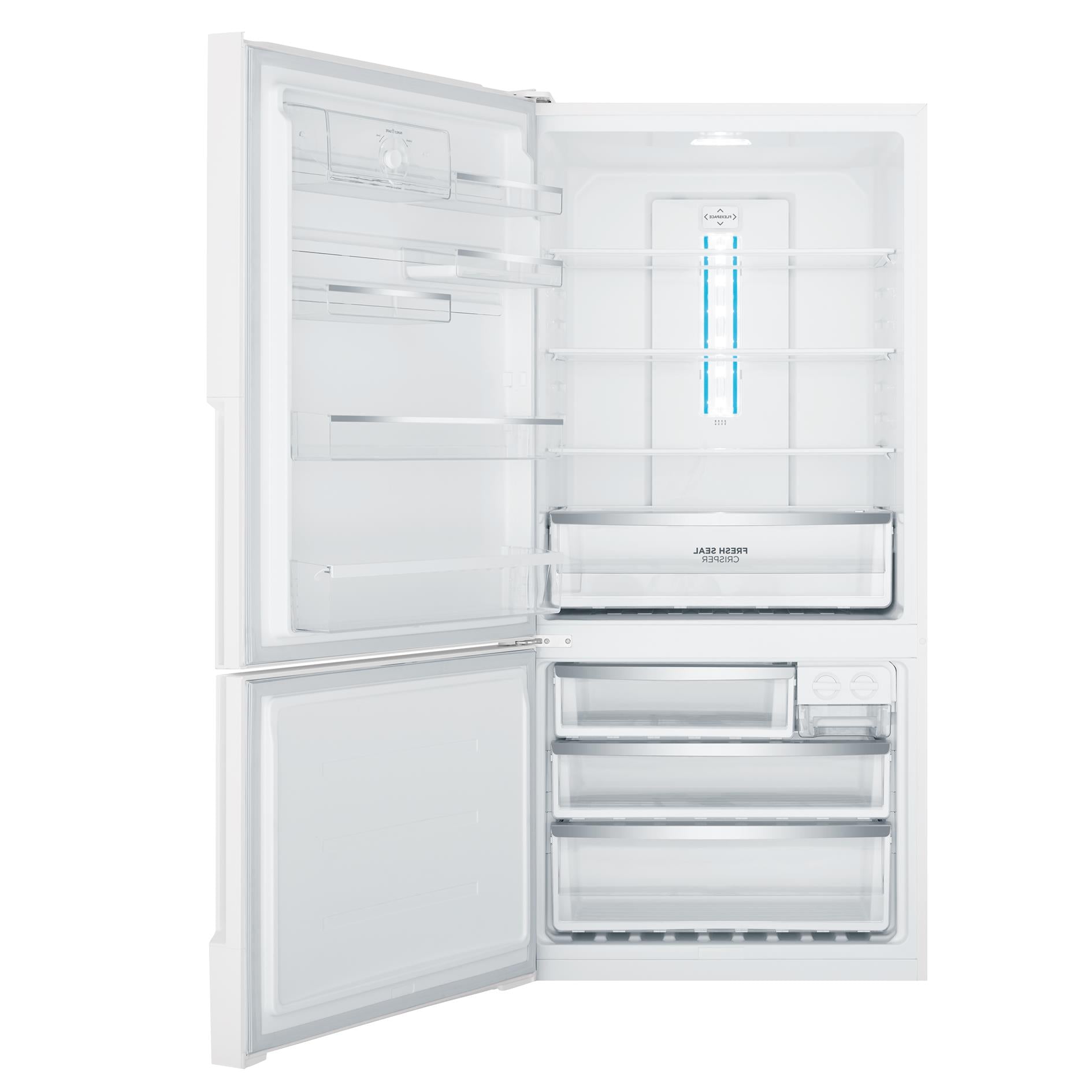 Westinghouse WBE5300WC-L 496L Bottom Mount Fridge (White) [Left]