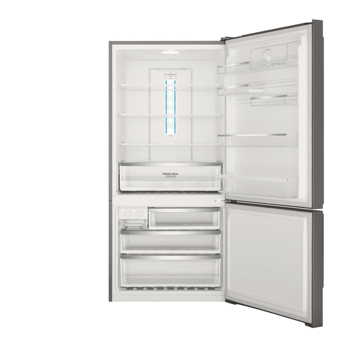 Westinghouse WBE5304BC-R 496L Bottom Mount Fridge (Dark Stainless Steel) [Right]