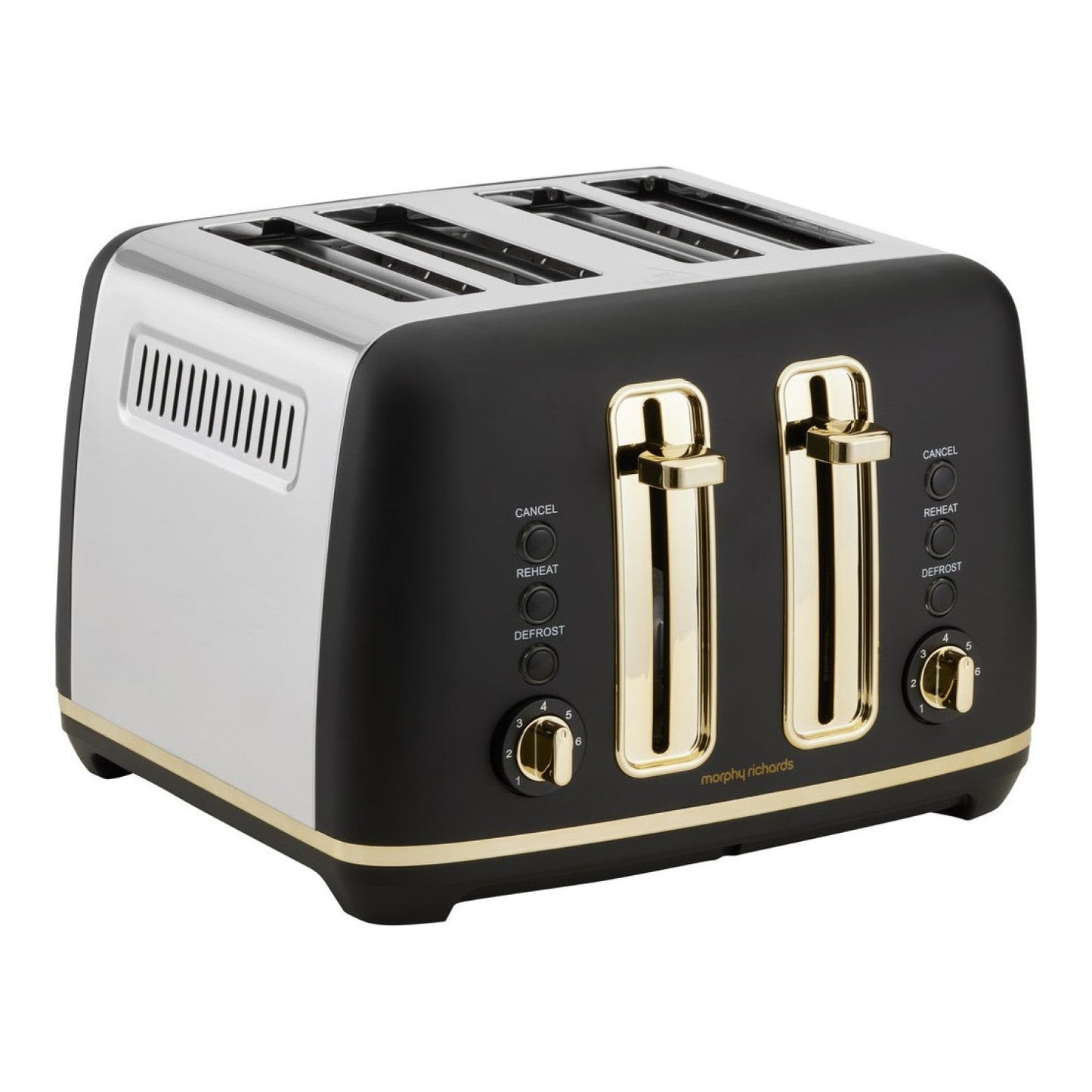 Morphy Richards Ascend Soft Gold Black 4 Slice Toaster with Variable Browning