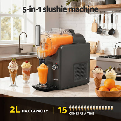 Devanti Slushie Machine Ice Cream Maker 2L (Grey)