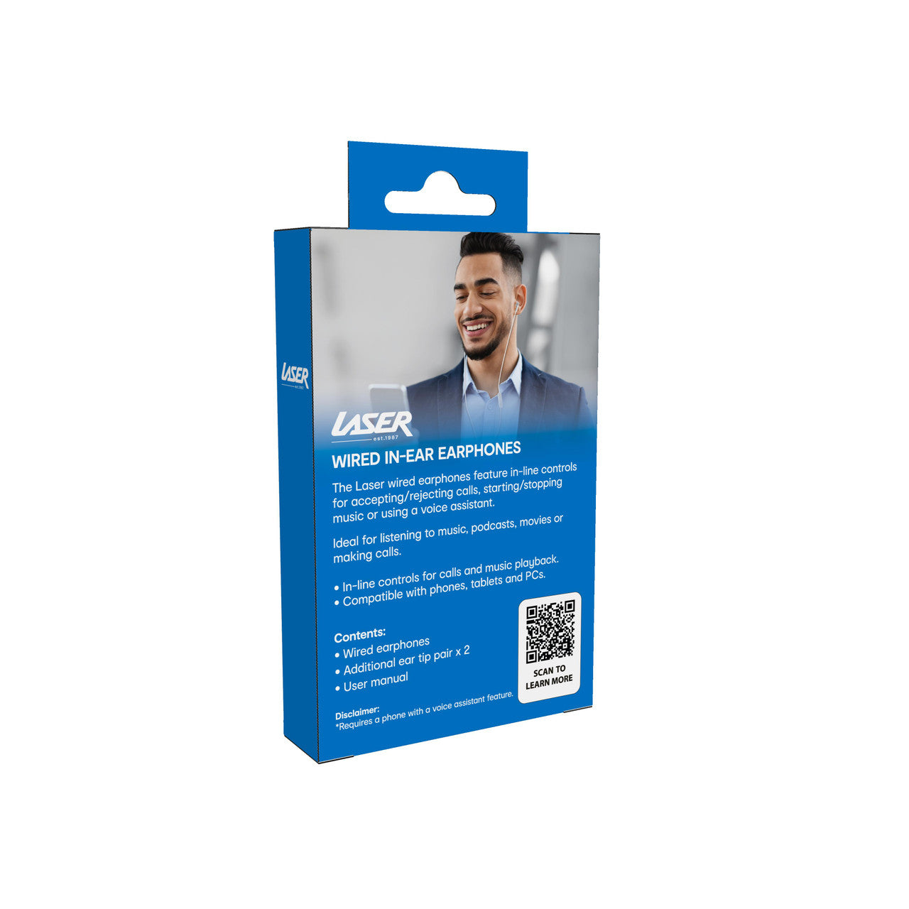 Laser Wired In-Ear Earphones (White)