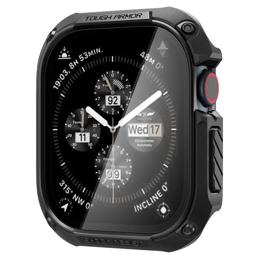 Spigen Apple Watch 10/11 46mm Tough Armor Screen Protector Case (Black)