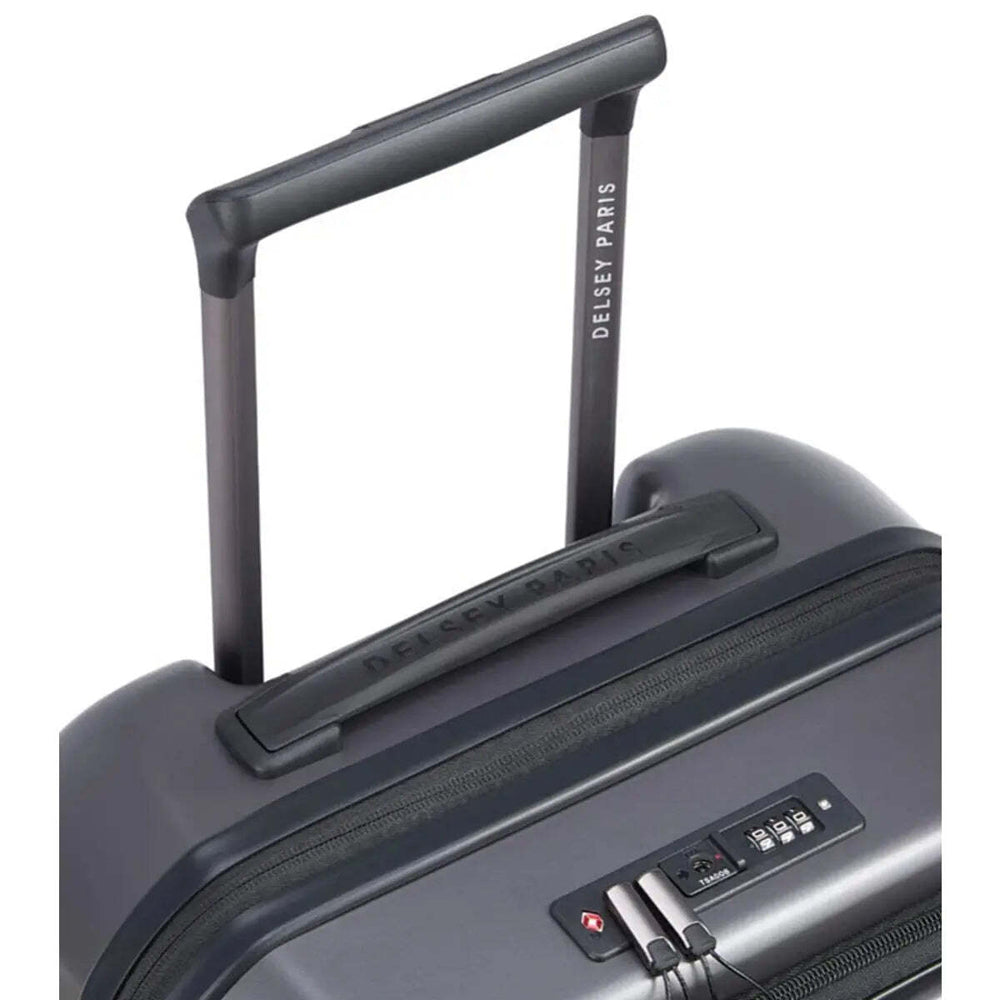 Delsey Securtime Zip 55 cm Top Opening 4-Wheel Expandable Cabin Suitcase - Grey