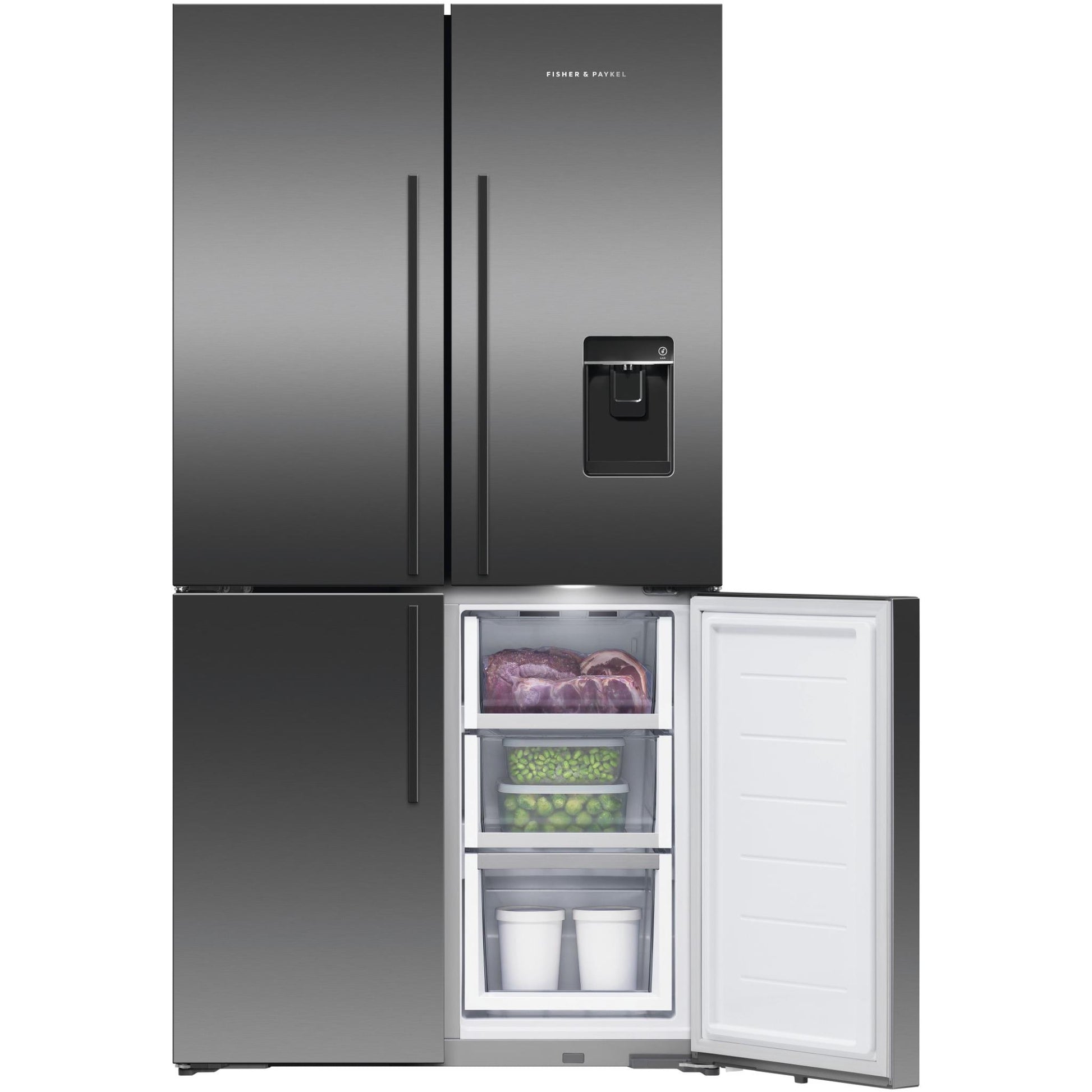 Fisher & Paykel RF605QDUVB2 538L French Door Fridge (Black Stainless Steel)