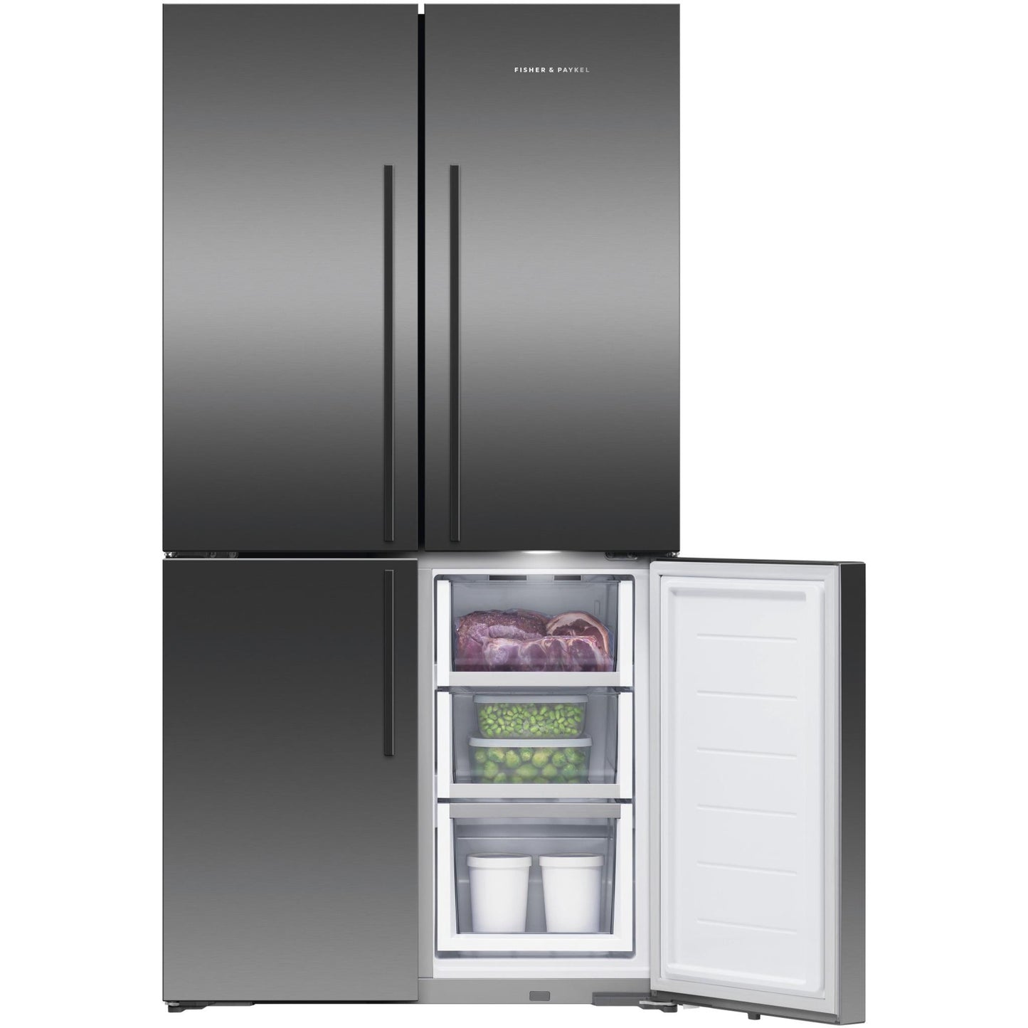 Fisher & Paykel RF605QDVB2 538L French Door Fridge (Black Stainless Steel)