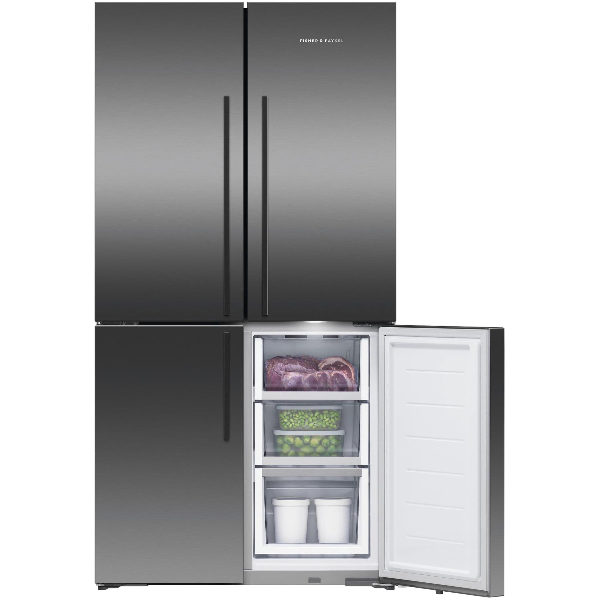 Fisher & Paykel RF605QDVB2 538L French Door Fridge (Black Stainless Steel)