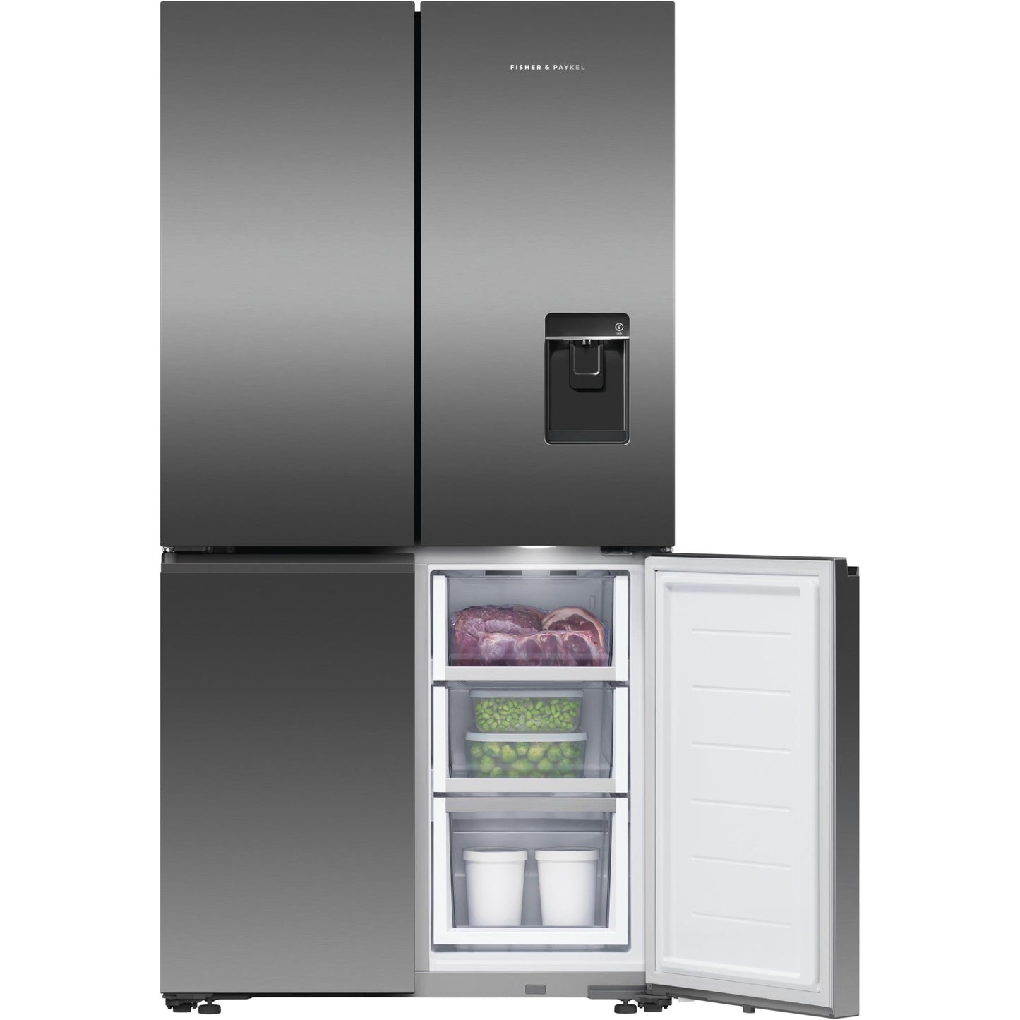 Fisher & Paykel RF605QNUVB1 538L French Door Fridge (Black Stainless Steel)