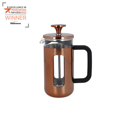 La Cafetiere Pisa 3-Cup 350ml Stainless Steel Glass French Press (Copper)