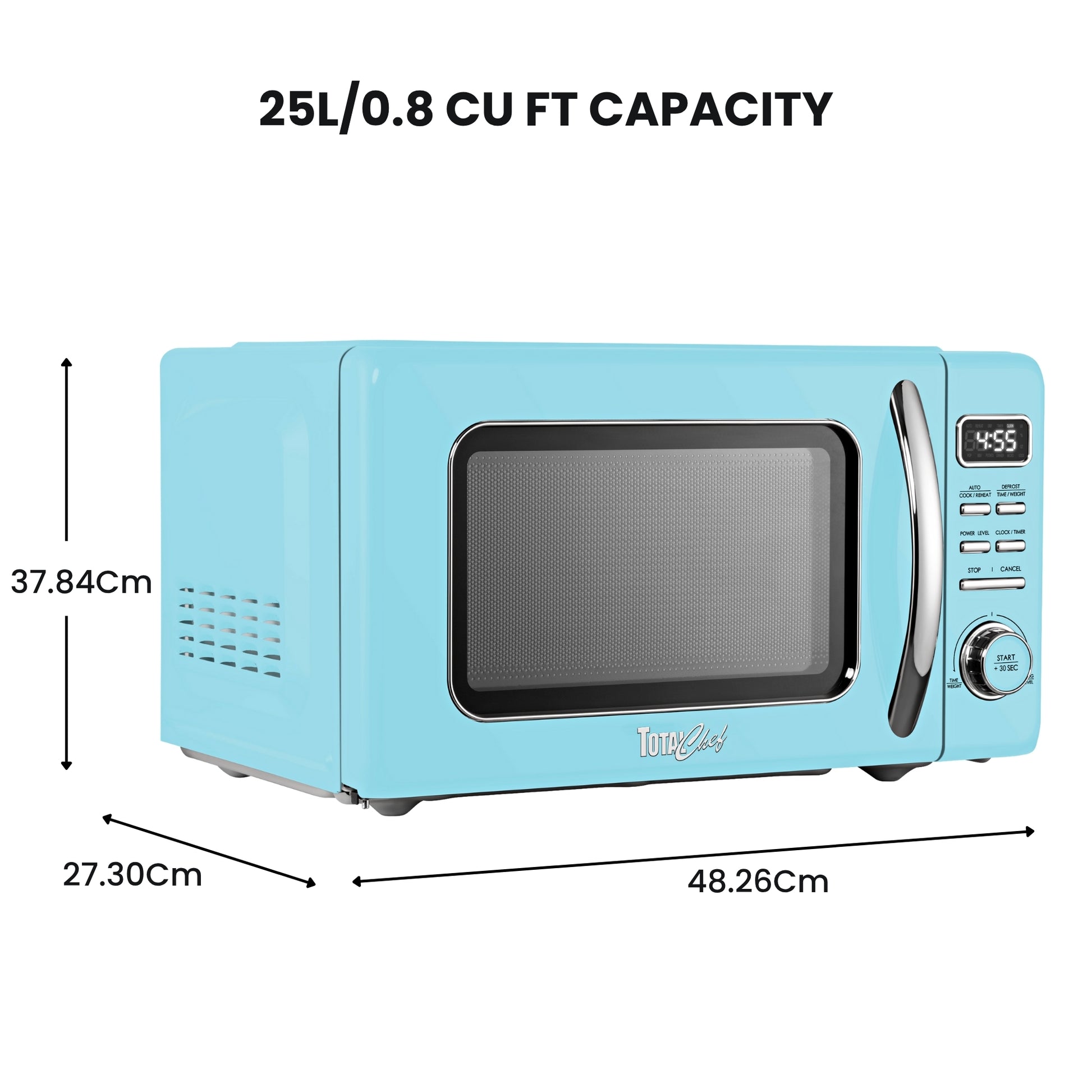 Total Chef Retro Microwave 25L Blue