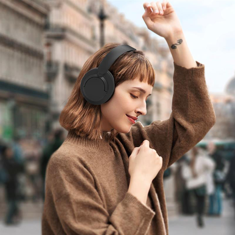 Laser Active Noise Cancelling Bluetooth Headphones (Black)