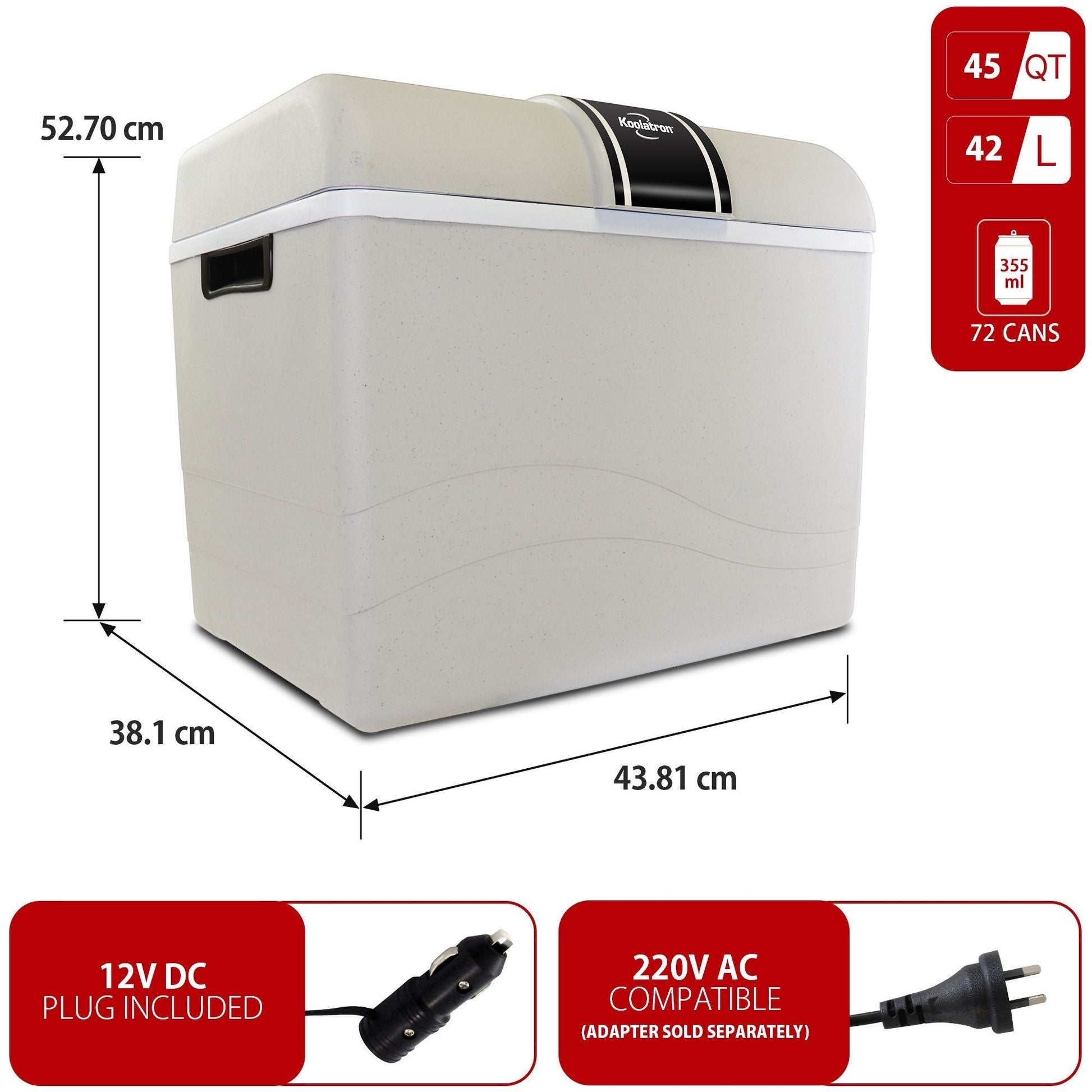 Koolatron Portable Electric Cooler, 42L