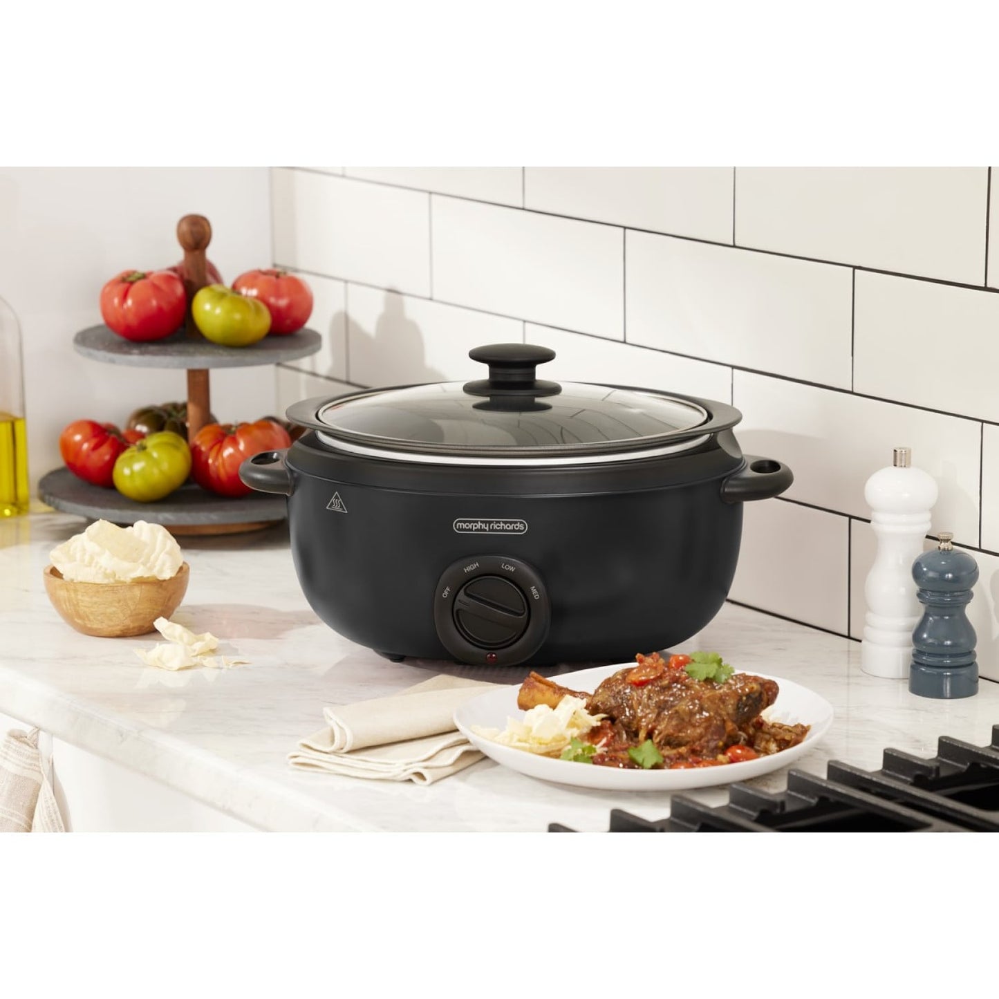 Morphy Richards 6.5L Sear Stew Slow Cooker Variable Heating Matte Black