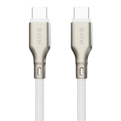EFM 140W Pro Power and Data USB-C Cable with 2M Braided Cable (White)