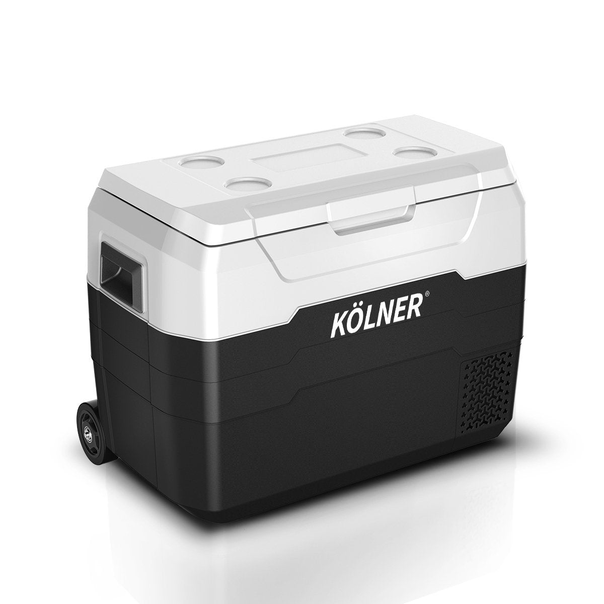 Kolner 40L Portable Fridge Cooler/Freezer with Trolley (Black)