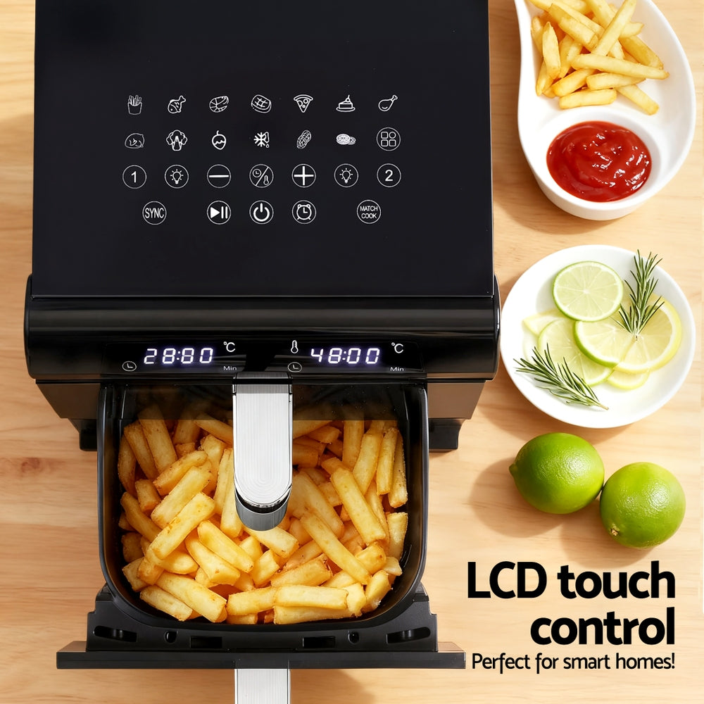 Devanti Air Fryer Oven 11L Dual Zone Fryers (White)