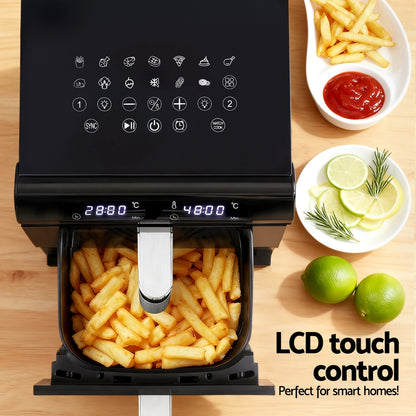 Devanti Air Fryer Oven 11L Dual Zone Fryers (White)