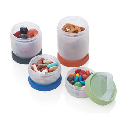Humangear Stax Travel Containers Clear Spectrum Modular M Set Medium