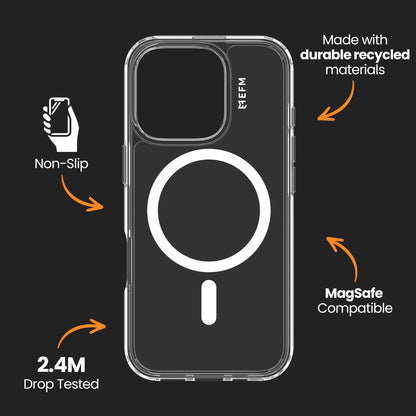 EFM 3-in-1 Case, Screen & Camera Lens Protection Bundle - iPhone 16 Pro - Clear