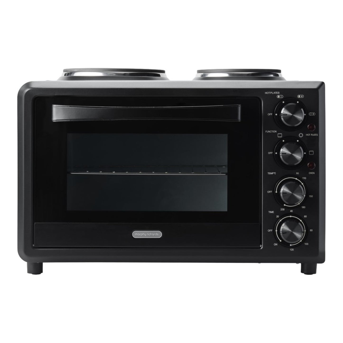 Morphy Richards 32L Black 2-in-1 Benchtop Convection Oven with Hot Plates