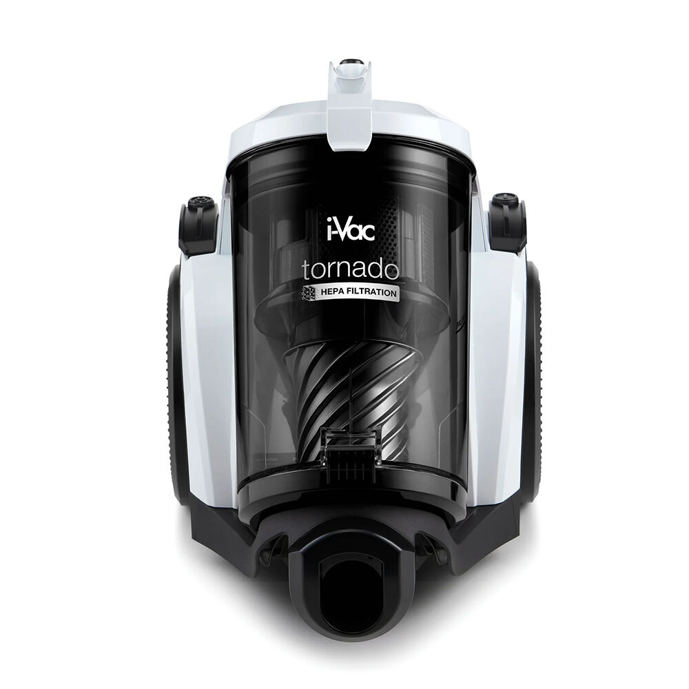 i-Vac Tornado Bagless 1800W Vacuum Cleaner 1.5m Hose 1.6L Black/White
