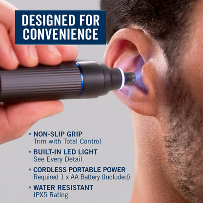 Microtouch Titanium Edge Cordless Ear, Nose and Face Trimmer