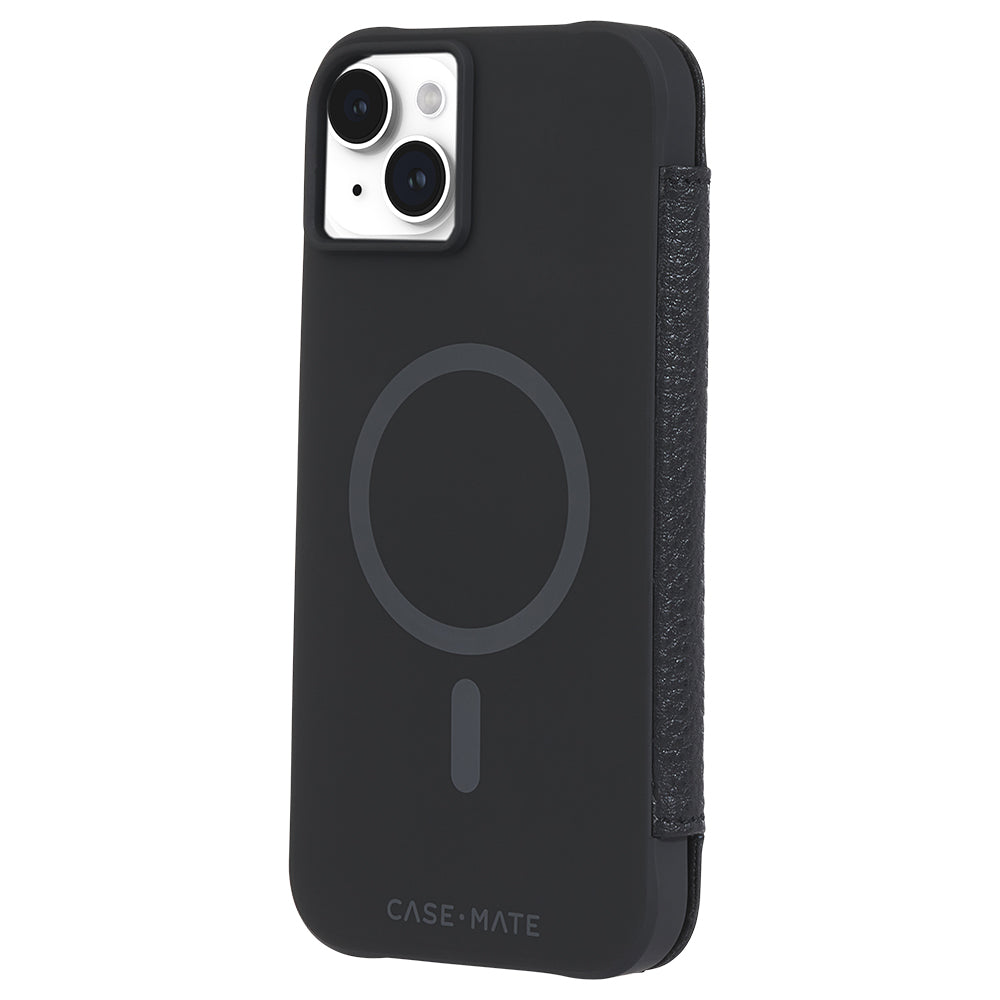 Case-Mate Wallet Folio MagSafe Case - For iPhone 15 Plus - Black -