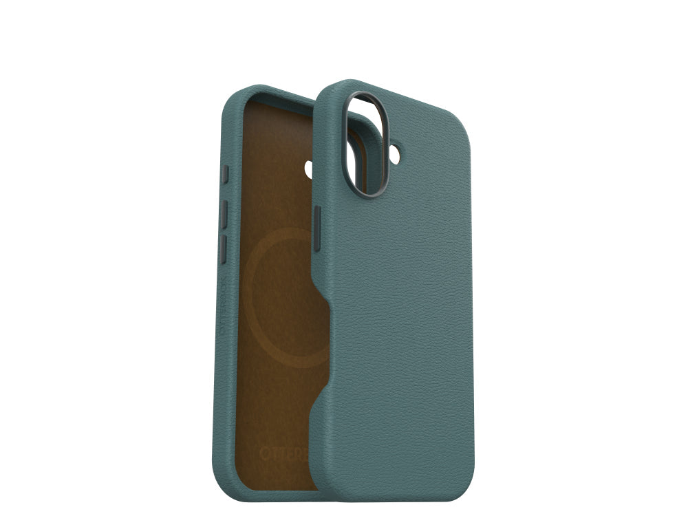 OtterBox Symmetry Cactus Leather Phone Case for iPhone 16 - Green - Green