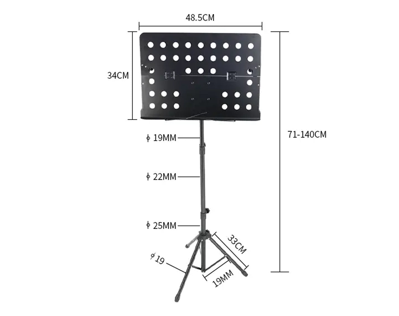 Freedom Music Note Stand Sheet Holders Adjustable
