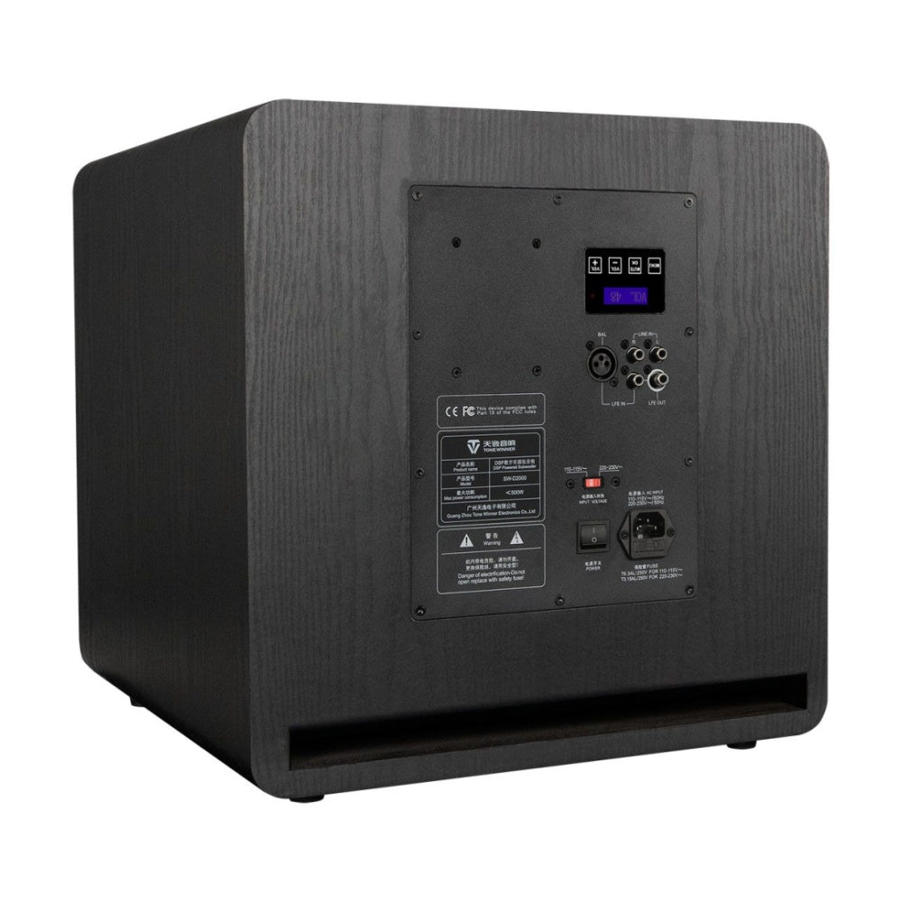 Tonewinner SW-D2000 12 Inch 400W Stereo Subwoofer Black