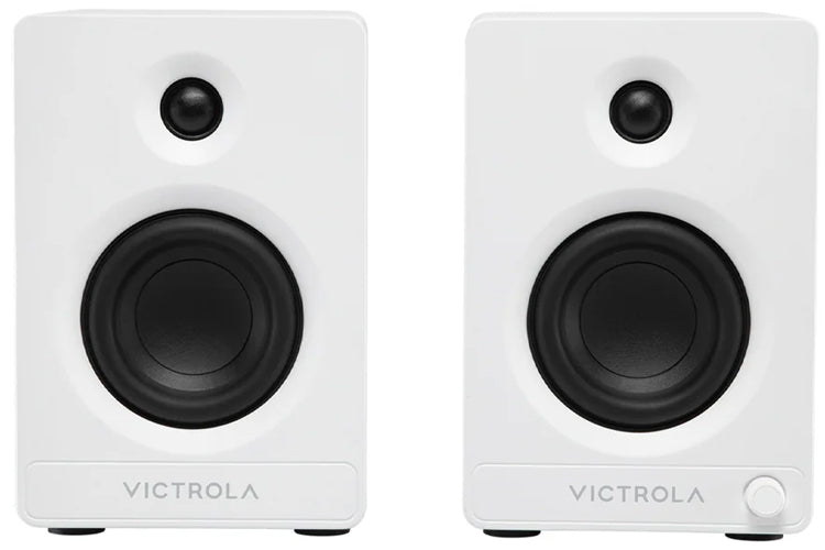 Victrola Tempo Bookshelf Speakers - White